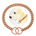 Custom Großhandel 18k Goldkette Hundehalsband 10 mm kubanische Verknüpfungskette Edelstahl Metallhälfte für Hundetrainingkragen